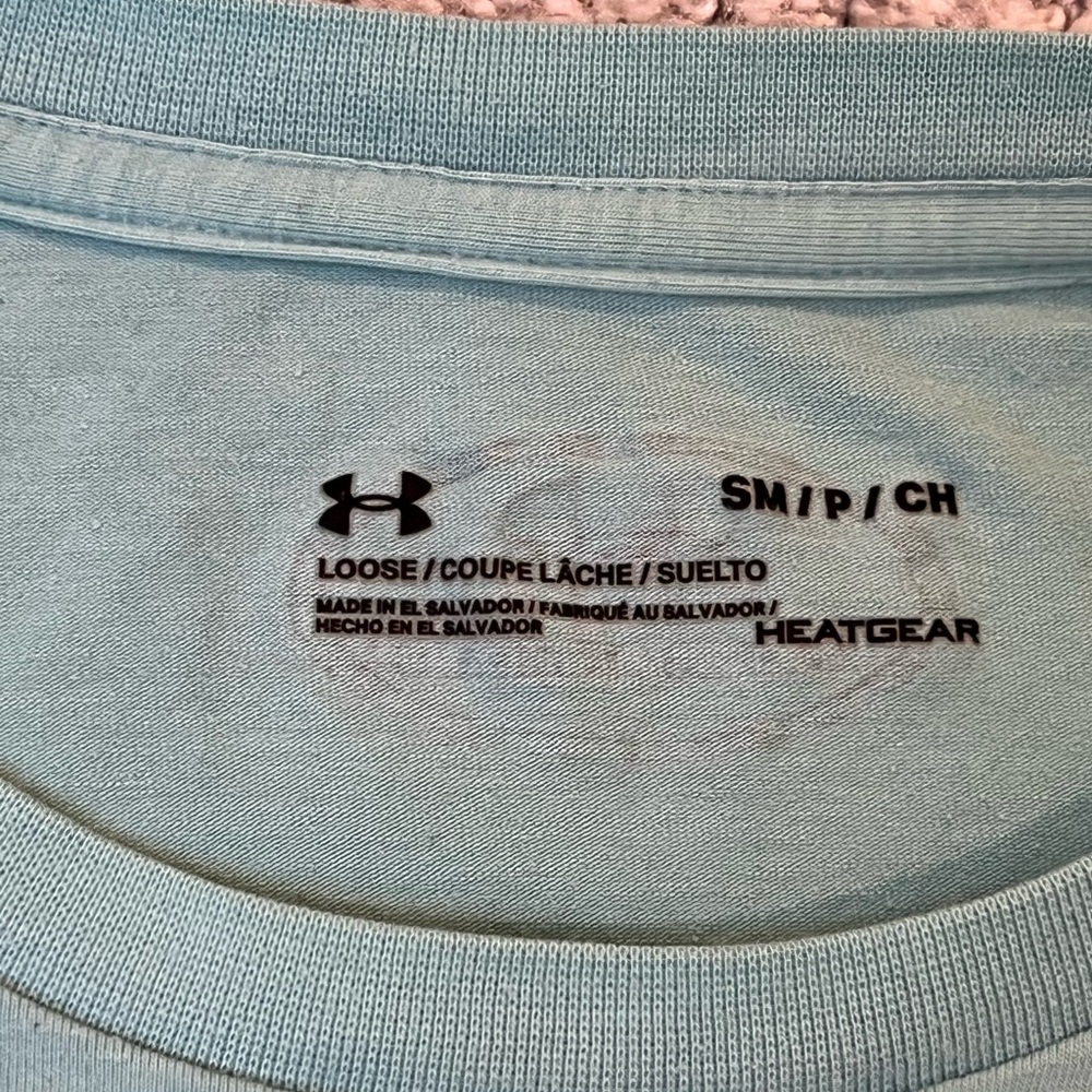 Under Armour Men's Teal T-Shirt - S - Picture 3 of 5